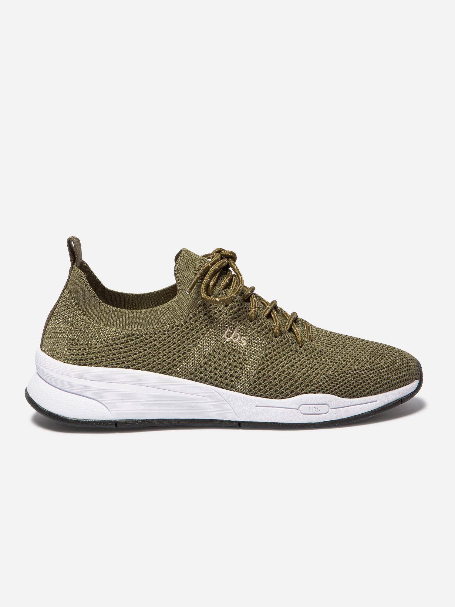 Baskets Femme Tricotage Sans Coutures Kaki