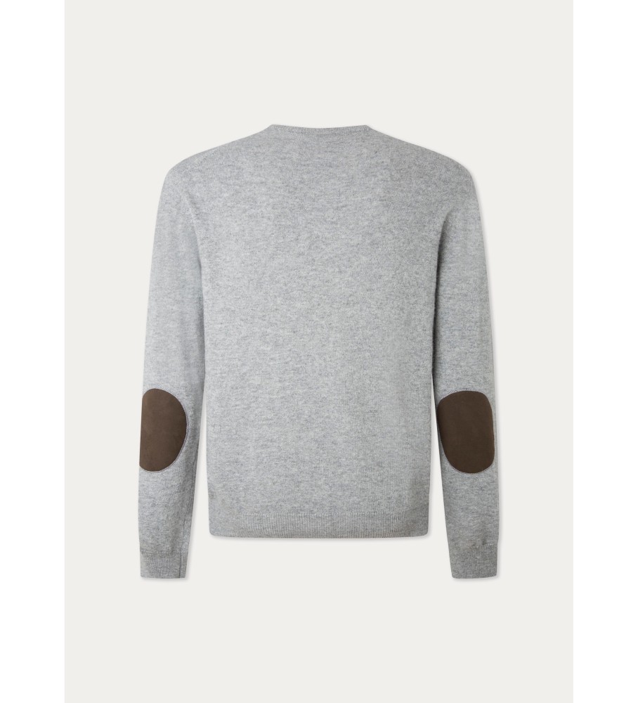 Hackett Jersey Merino Cash Mix V cinza