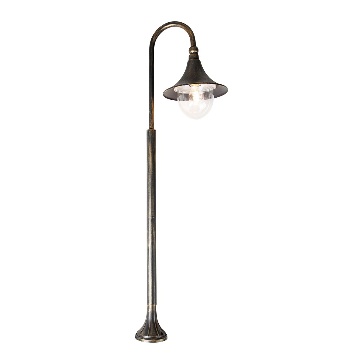 Smart buiten lantaarn antiek goud 125 cm IP44 incl. Wifi A60 - Daphne