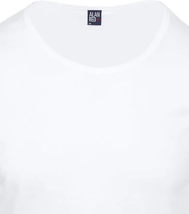 Alan Red James Brede O-Hals Wit (2Pack) Herenmode 6660/2P/01 James T-shirt White