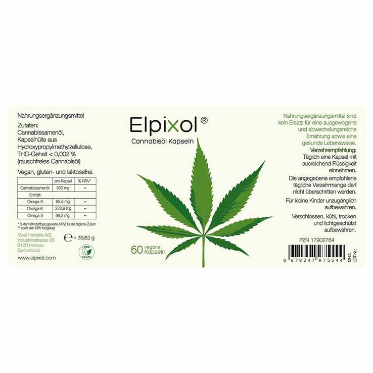 Cannabisöl Kapseln Elpixol, 60 St