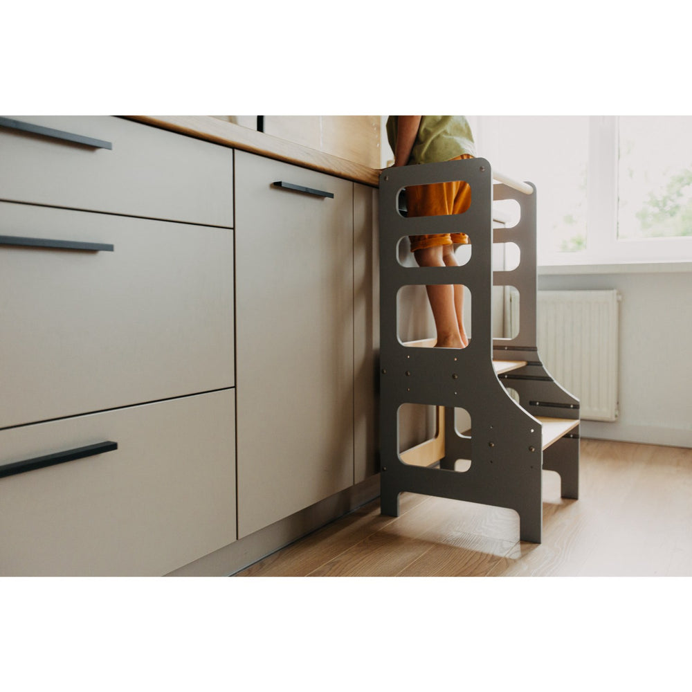 Køb Duck Woodworks Læringstårn Justerbart Grey
