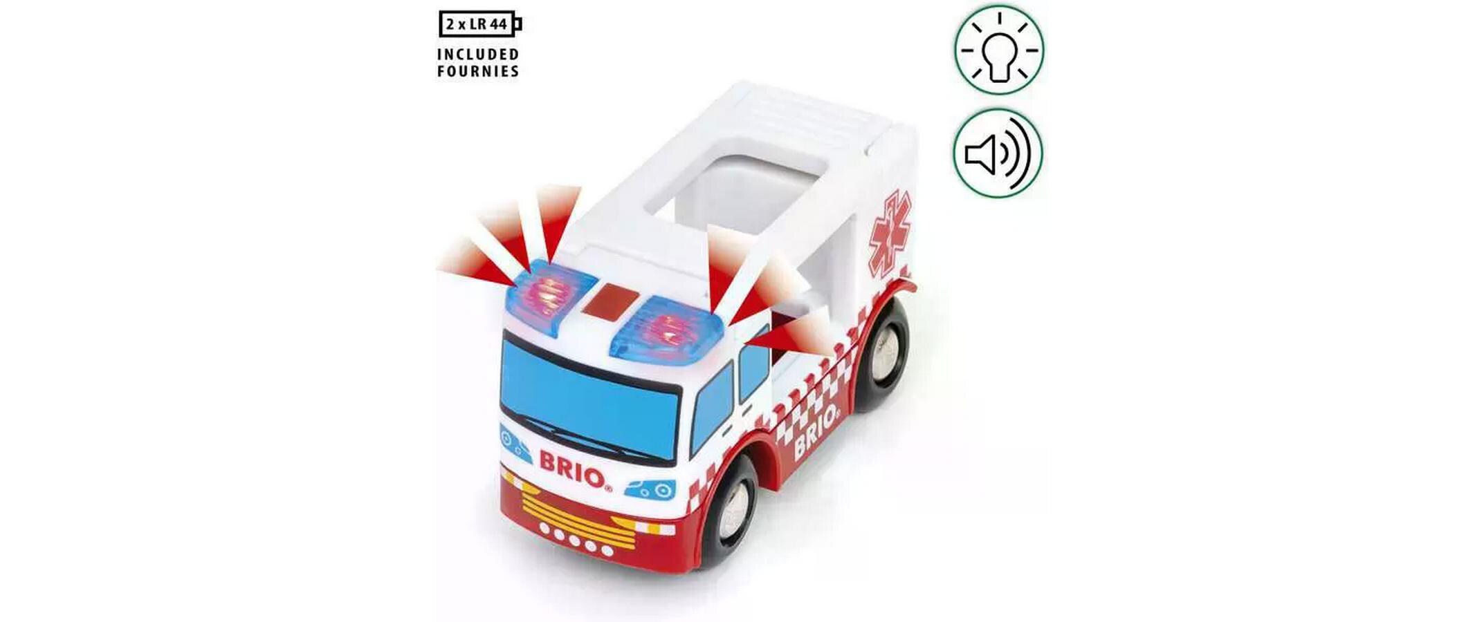 BRIO World Rescue AmbulanceBatteriebetriebenes Rettungswagen-Set