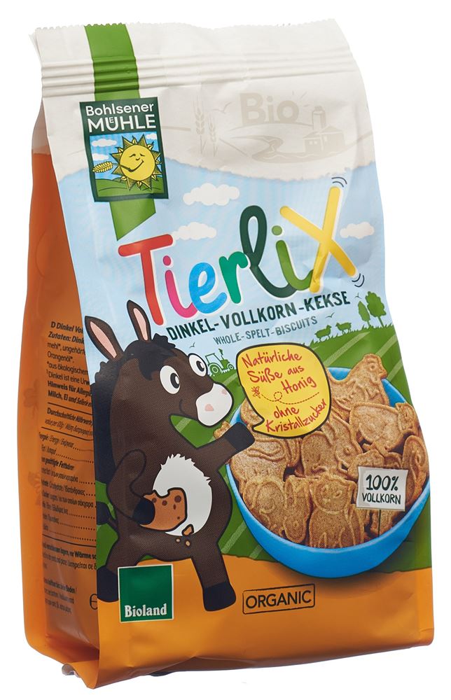 BOHLSENER MUEHLE Dinkel Vollkorn Kekse<br>125 g, Tierlix