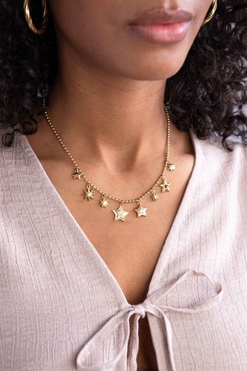 Starry bedel ketting met sterren