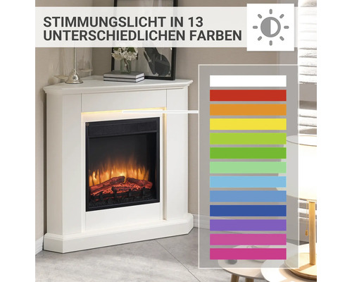 Elektrische haard Balderia Candela wit 2000 watt incl. afstandsbediening