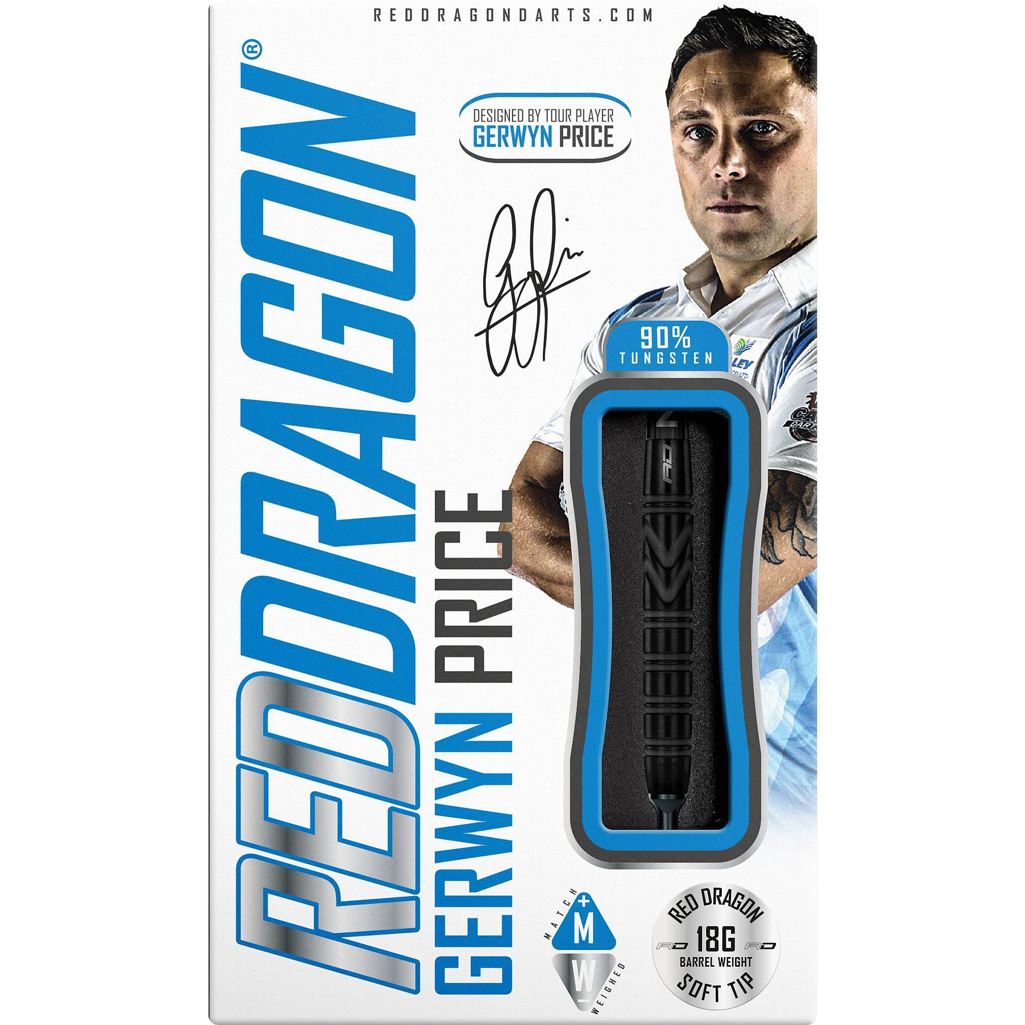 Red Dragon - Gerwyn Price Black - Softdart