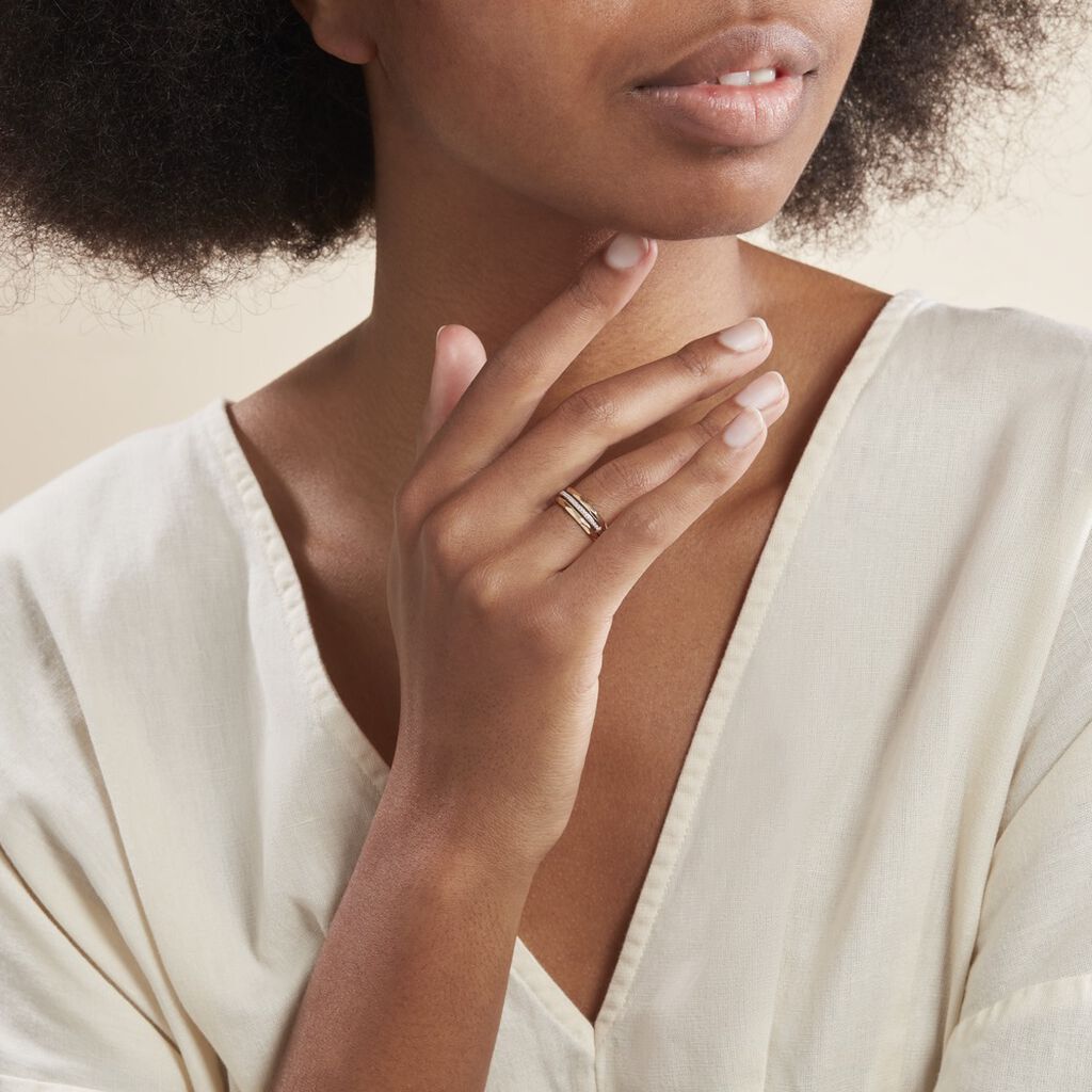 Bague Mauna Or Jaune Oxyde De Zirconium