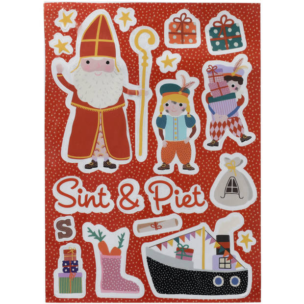 Sint & Piet raamsticker 2 vellen