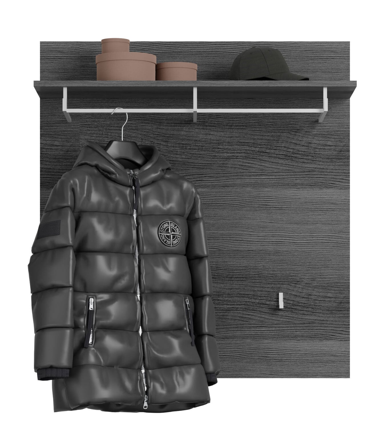 Paneel Scout Rauchsilber 90x98x27 cm