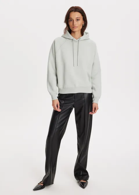 Hoodie met applicatie groen (MINT)