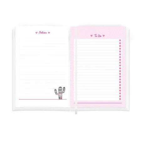 Roth Effekt Timer, A6, immerwährend, 1 Woche 2 Seiten, Glittereffekt, Pink Glitter
