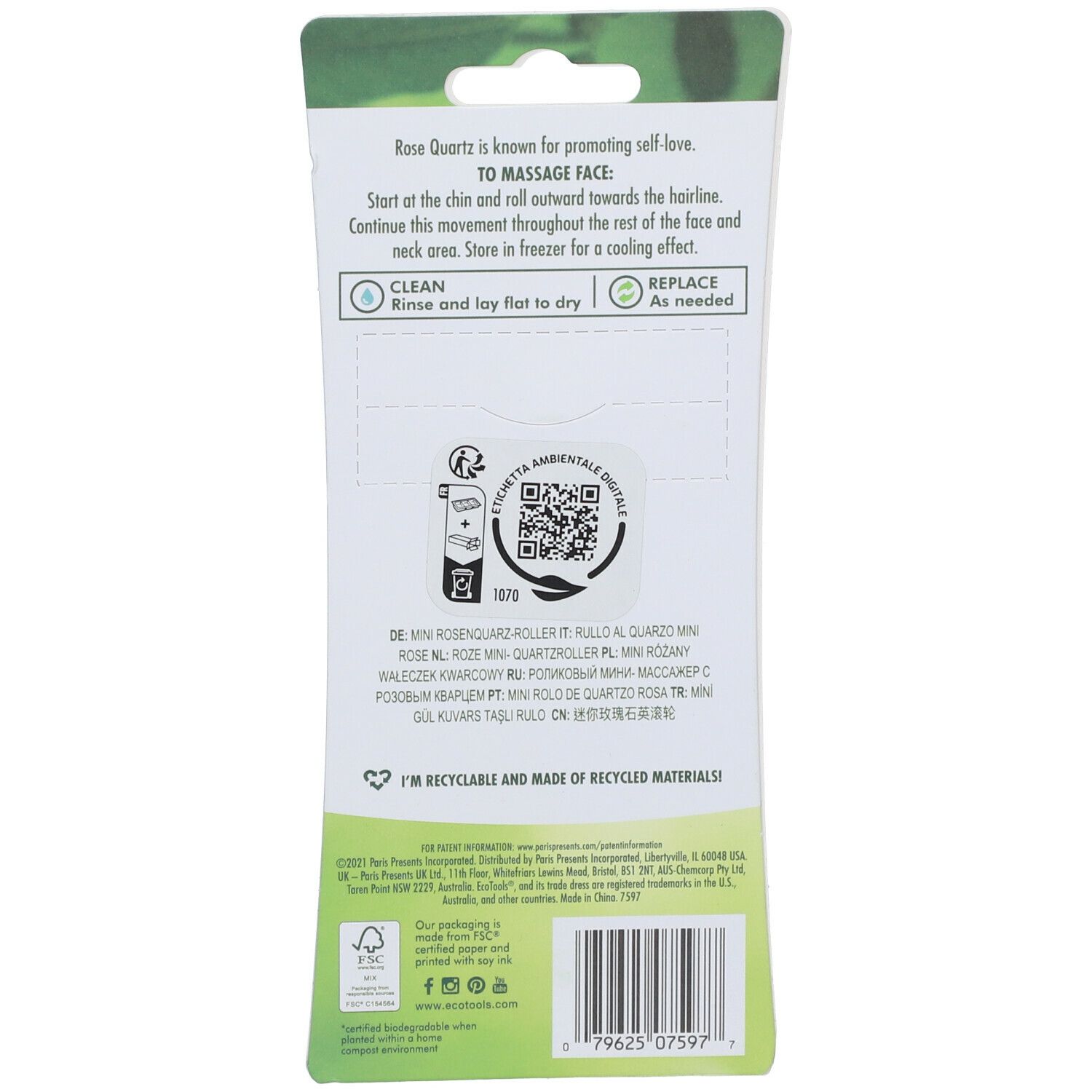 EcoTools® Gesichtsrolle Rosenquarz