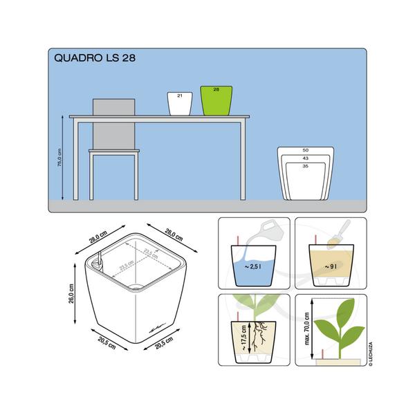 LECHUZA® QUADRO LS, All-in-One-Set