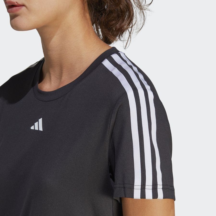 adidas T-shirt d'Entraînement Aeroready Train Essentials 3-Stripes - Noir/Blanc Femme