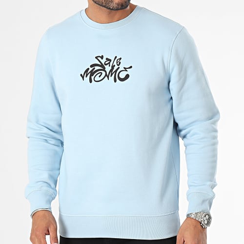 Sweat Crewneck Nounours Graffiti Bleu Clair