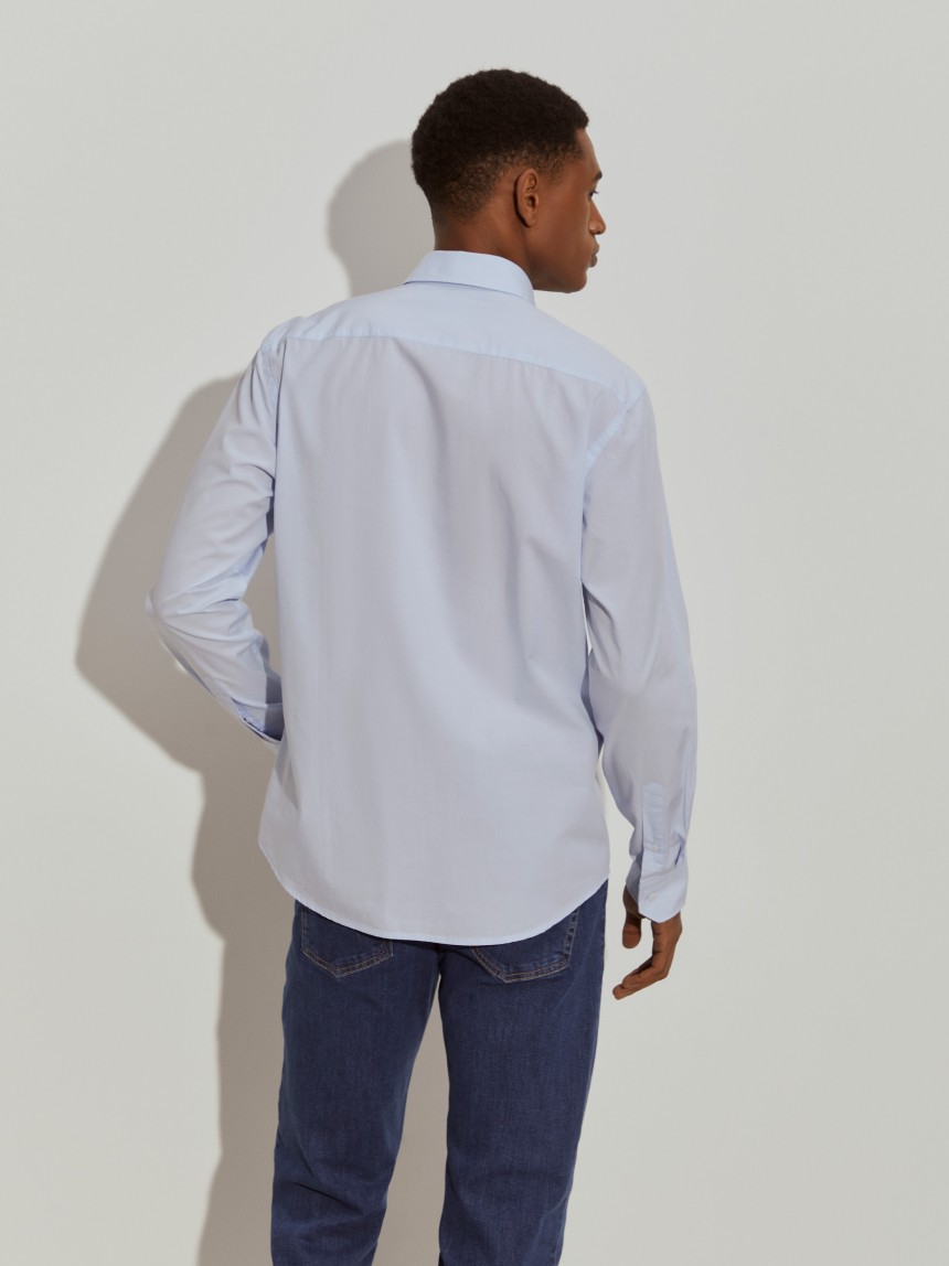 Camisa slim fit de algodão