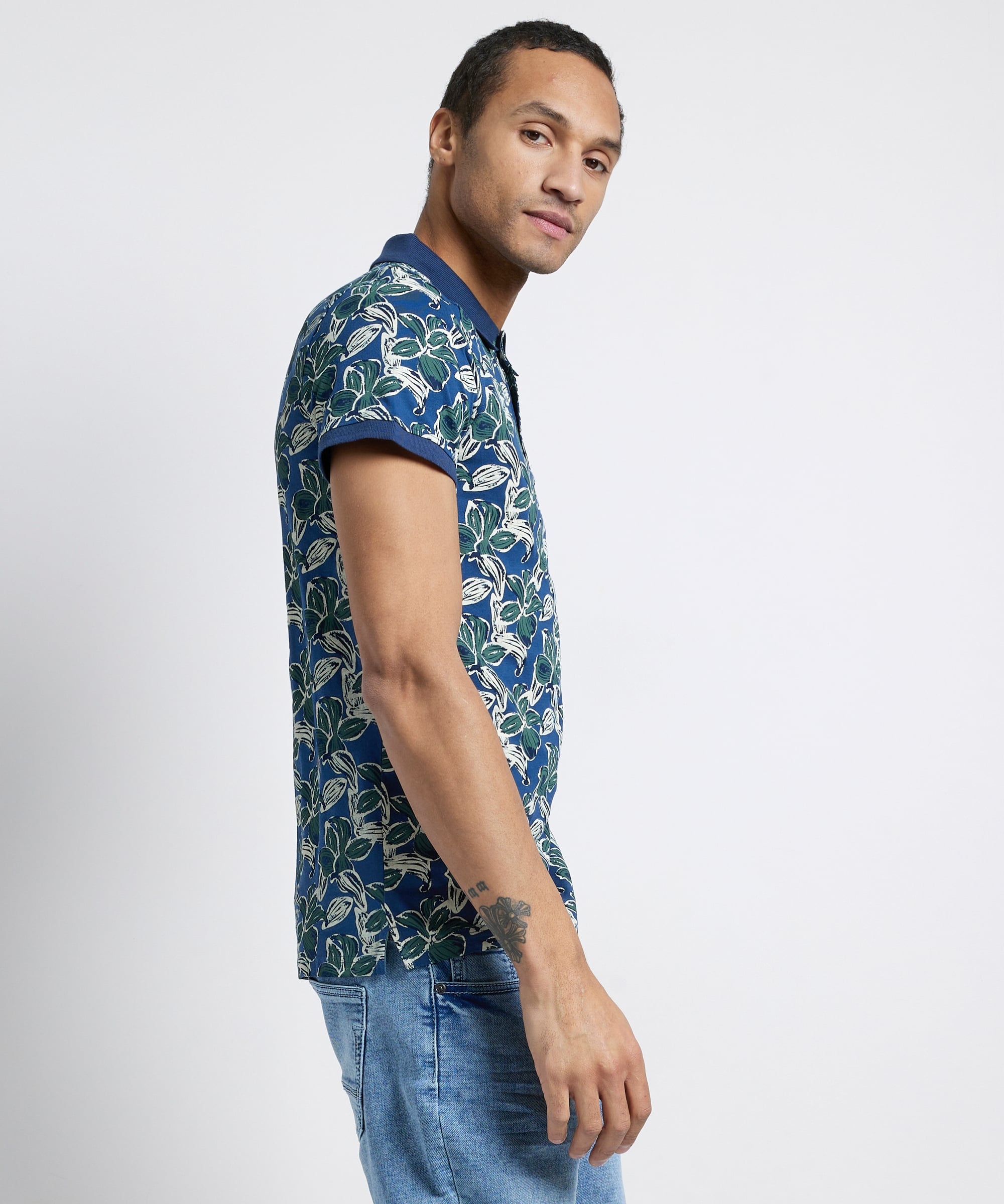 jersey polo all-over print