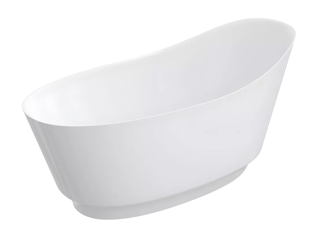 baignoire îlot OMNIRES NEO M+ 158X72 CM couleur : blanc finition : brillant bonde et siphon inclus