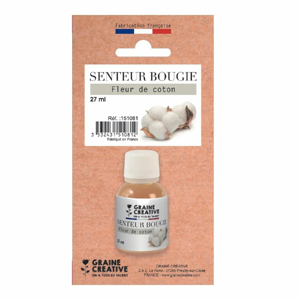 Graines Créatives Parfum pour Bougie Fleur de Coton