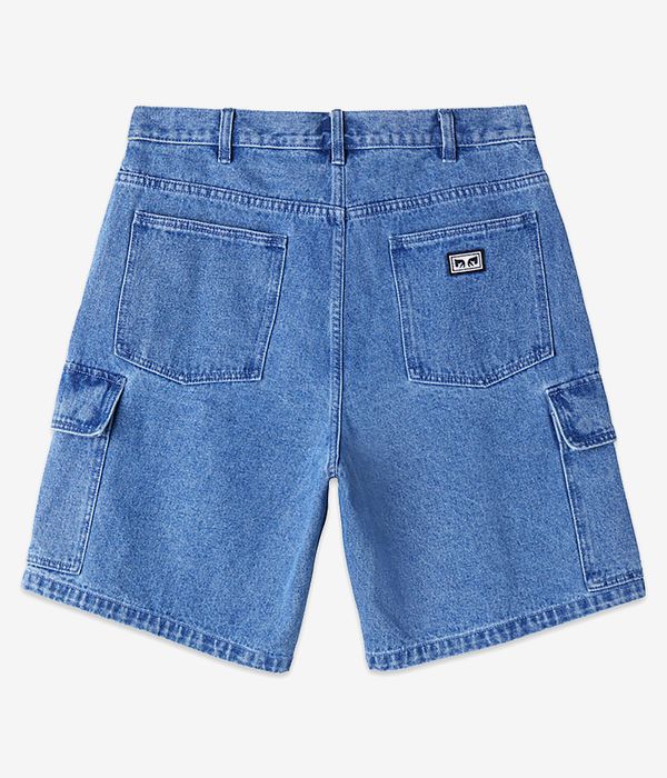 Obey Bigwig Denim Cargo Shorts (light indigo)