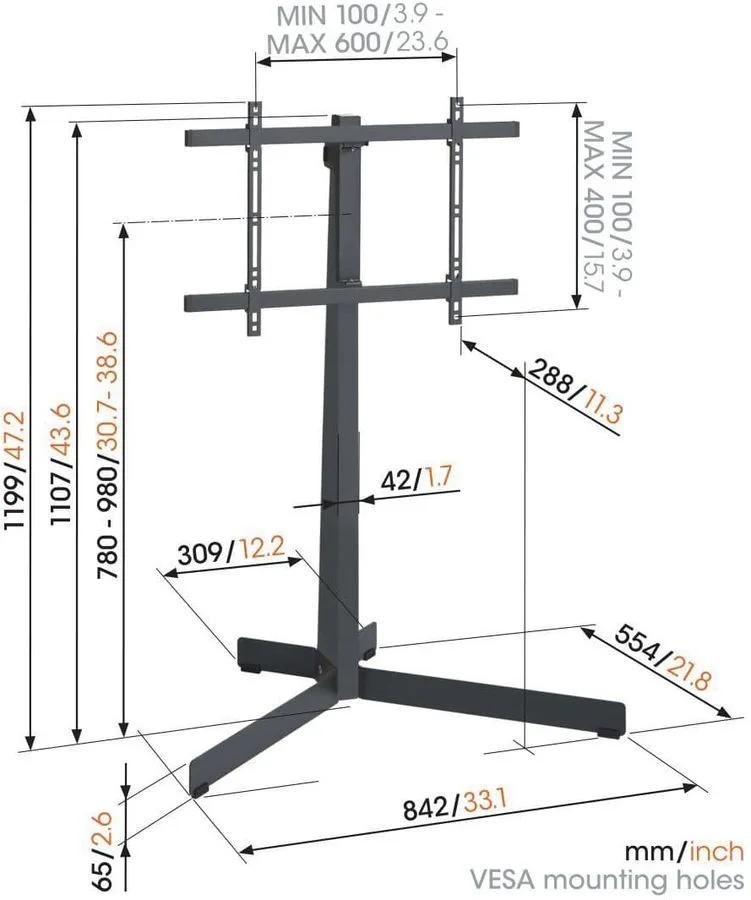 Vogel's TVS 3690 Supports TV