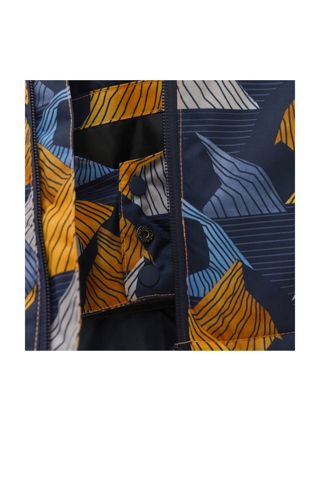 Color Kids ski-jack donkerblauw/lichtblauw/oranje