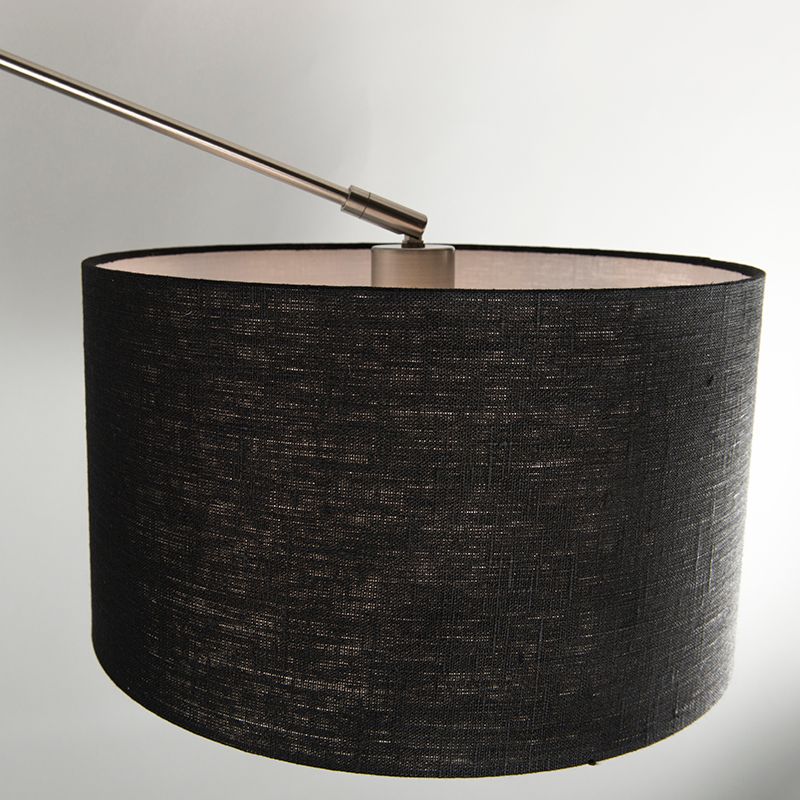 Hanglamp staal met kap 35 cm zwart verstelbaar 2-lichts - Blitz