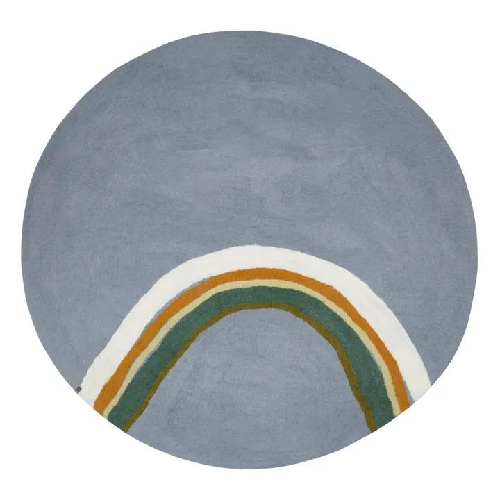 Muskhane Tapis Indreni en feutre | Bleu ciel