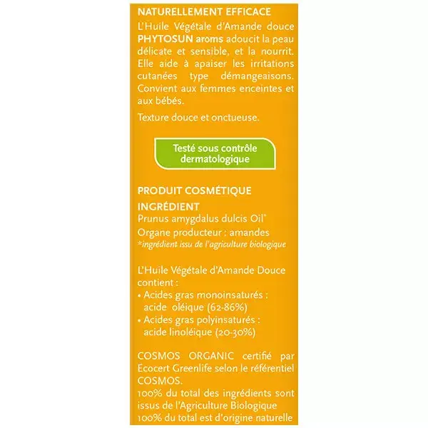 Phytosun Arôms Huile Amande Douce Bio 50ml