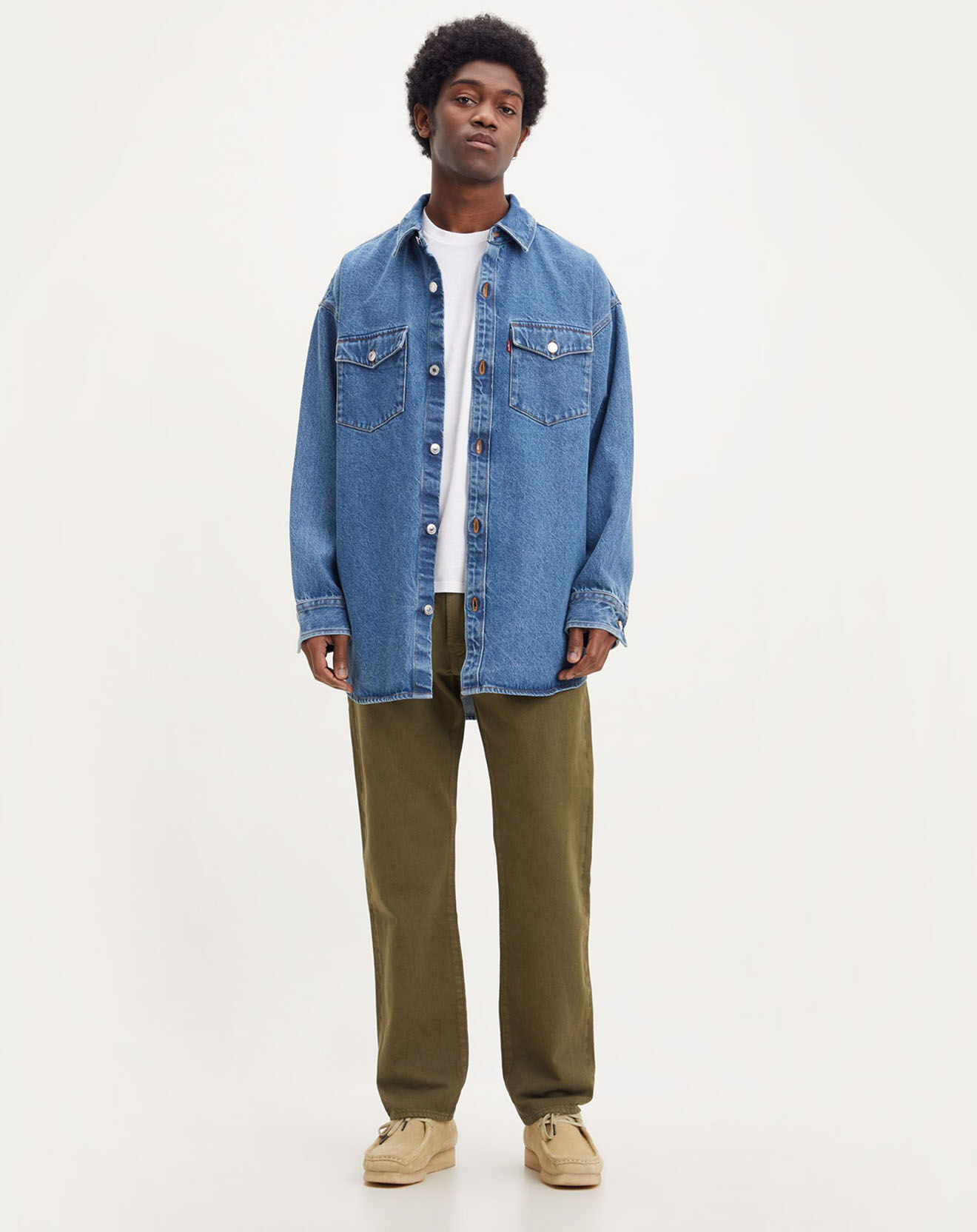 Levi's® Jean 551™ Z en Coton & Chanvre Authentic Straight vert kaki