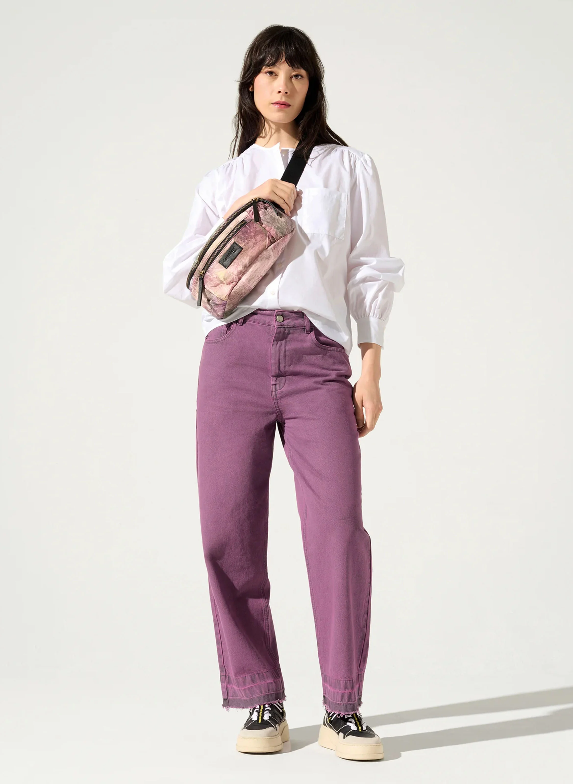 RON - Blouse ample col rond en coton bio | Blanc