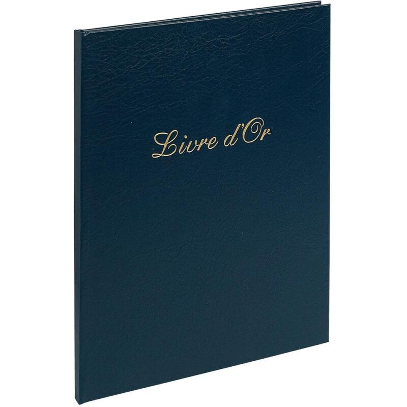 Livre d'or Balacron avec titre 100 pages blanches - 27x22 cm vertical - Couleurs assorties