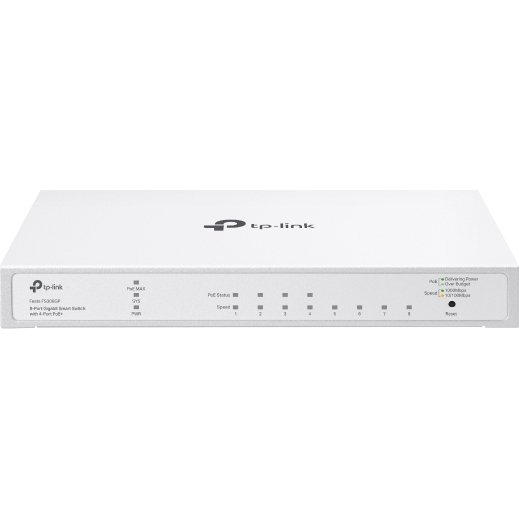 TP-Link FESTA FS308GP commutateur réseau Géré Gigabit Ethernet (10/100/1000) Connexion Ethernet, supportant l'alimentation via ce port (PoE) Blanc