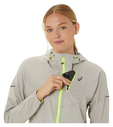Veste imperméable Asics Fujitrail Waterproof Gris Femme