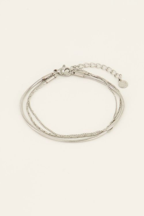 Armband met minimalistiche schakels & driedubbel