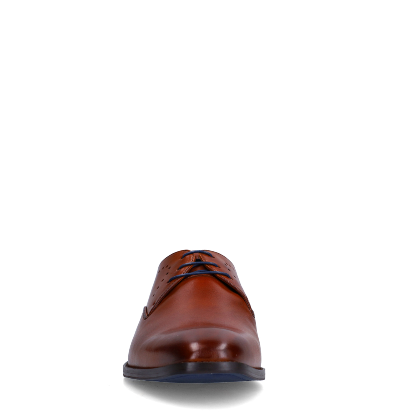 Cognac leren veterschoenen