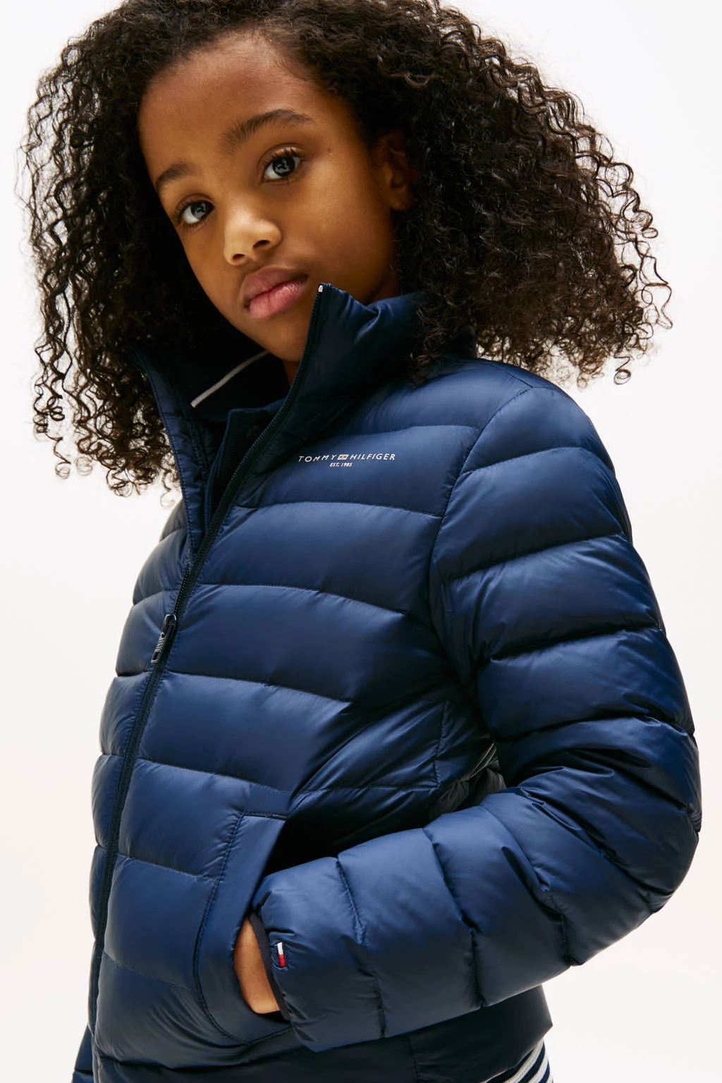 Tommy Hilfiger gewatteerde jas blauw