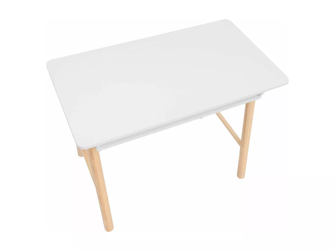 Bureau pour enfants Meryta 70x90x50 MDF Pin Blanc Marron
