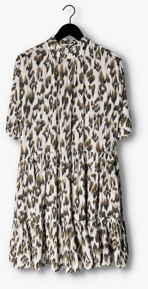 SCOTCH & SODA olijf scotch & soda mini jurk short dress with ruffle sleeve detail