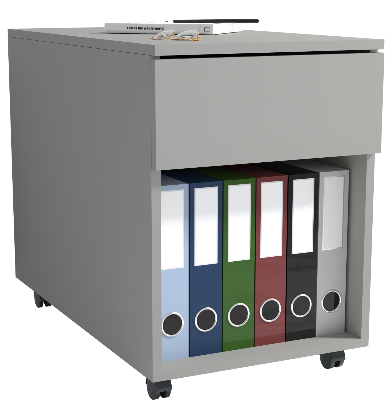 Rollcontainer DALOSA - grau - Schubkasten - 39x70 cm
