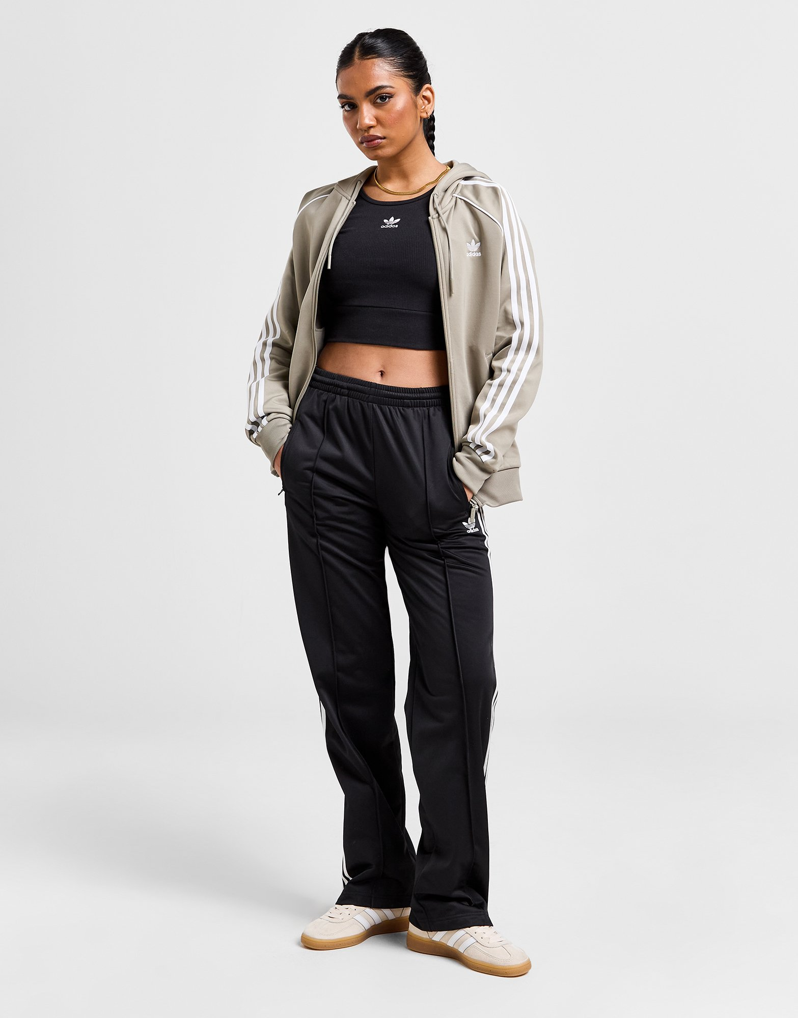 adidas Originals Sweat à Capuche Zippé 3 bandes Femme
