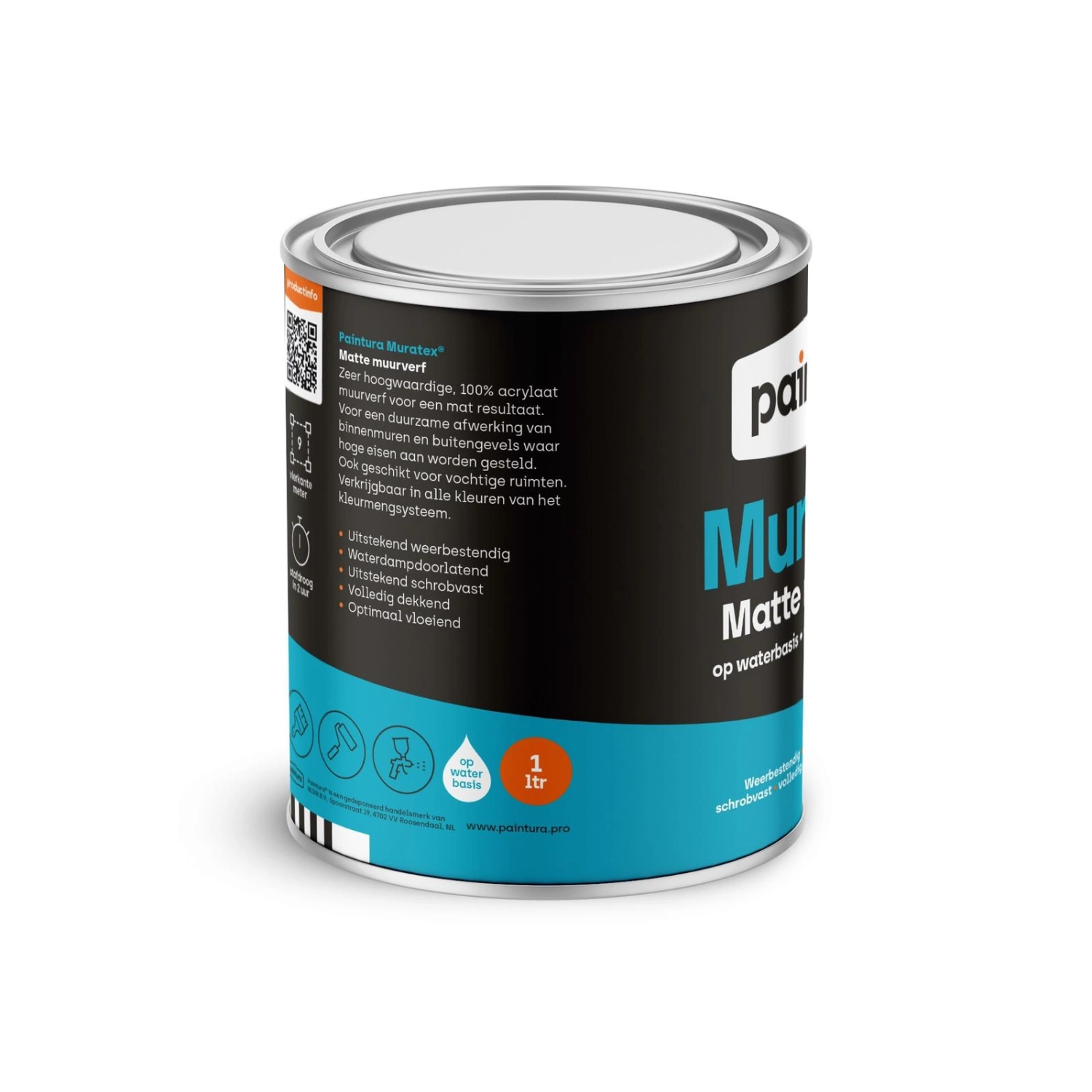 Paintura Muratex matte muurverf - op kleur gemengd - 1L