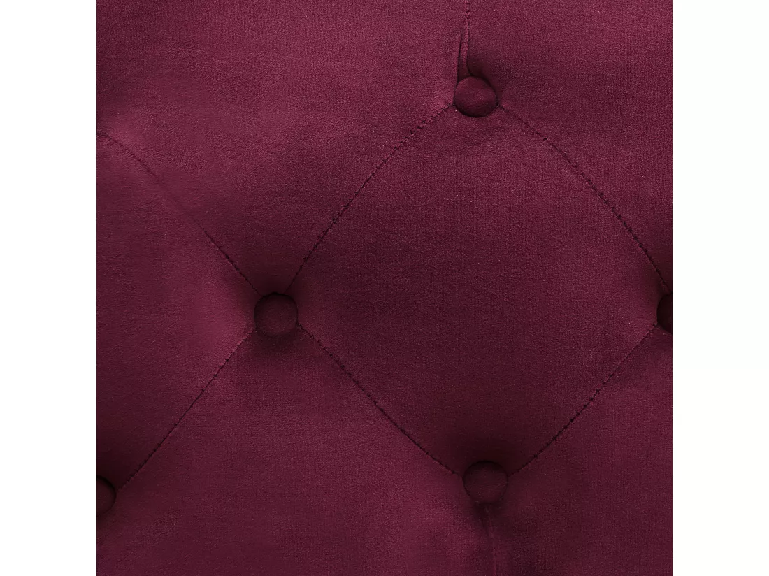 Canapé Chesterfield 3 places en velours rouge SKIEN