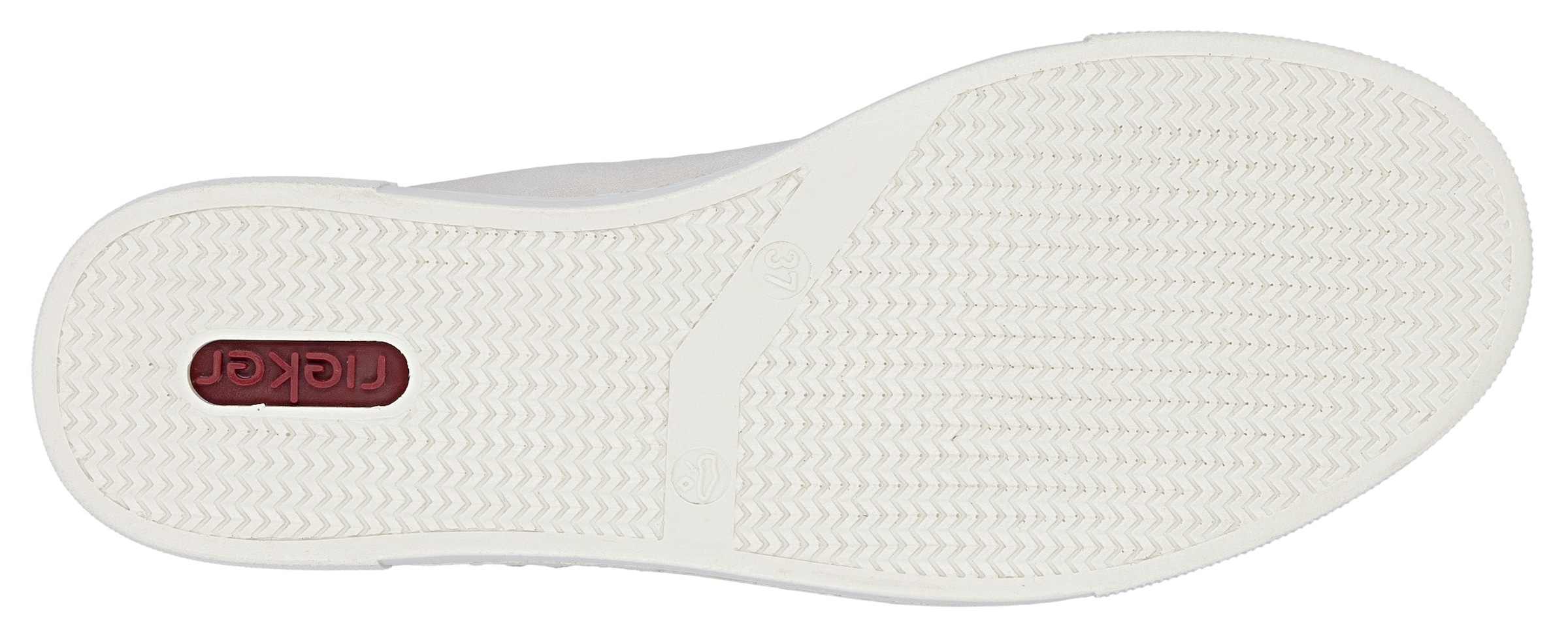 Rieker Plateausneaker  mit goldfarbenem Reissverschluss, Freizeitschuh, Halbschuh, Schnürschuh