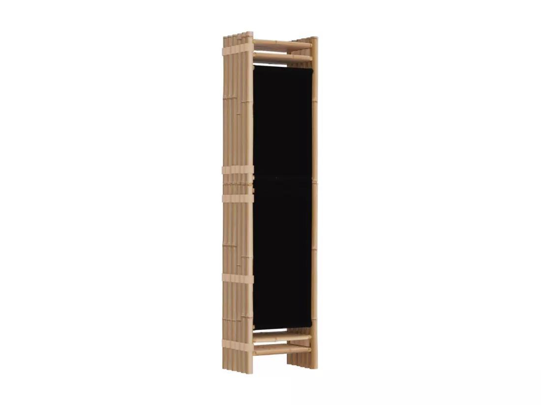 Cloison de séparation pliante 6 panneaux 240 cm Bambou et toile