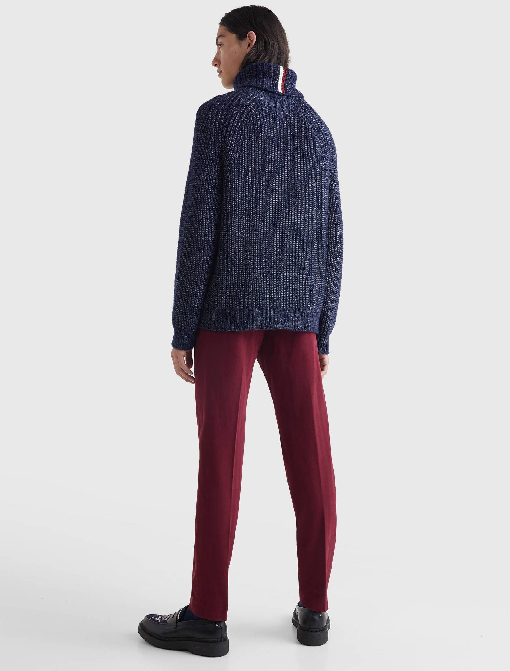 Tommy Hilfiger| Herren Rollkragenpullover 2-TONE CHUNKY mit Wolle