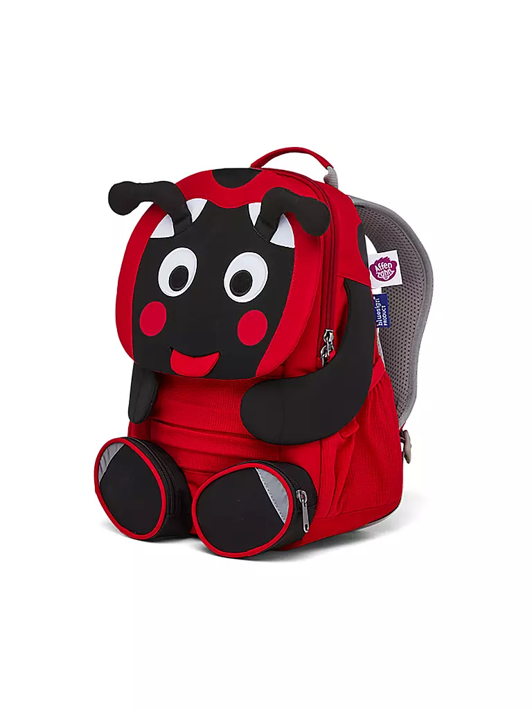 AFFENZAHN Kinder Rucksack Großer Freund - Marienkäfer rot