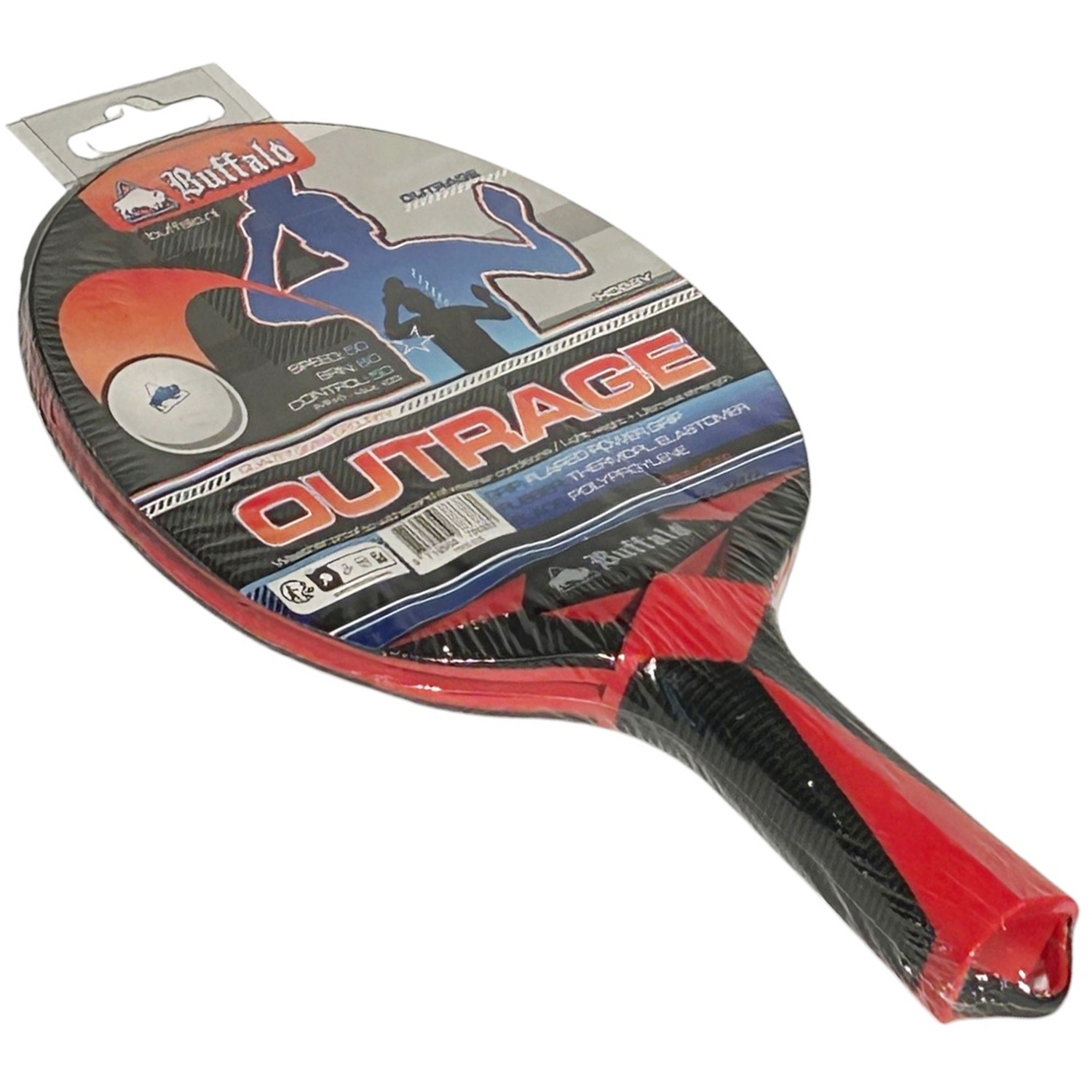 Buffalo Outrage outdoor tafeltennisbat rood