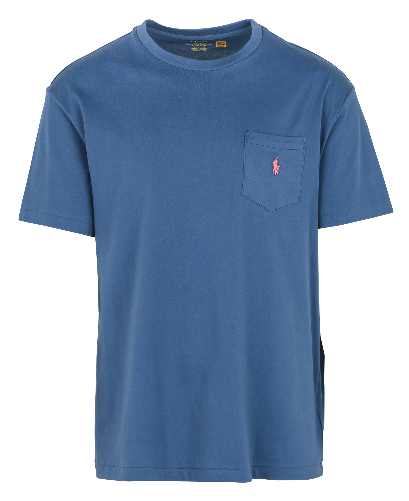 Tee-shirt col rond classic-fit en coton | Bleu